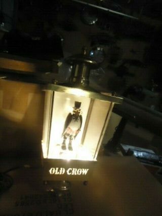Rare Antique Old Crow Liquor Light Bar Sign Man Cave Nib Real Beauty