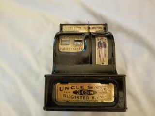 Uncle Sam ' s 3 Coin Register Mechanical Bank - WWII Edition (Uncle Sam Edition) 2