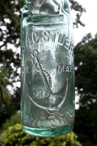 Vintage 1900s Isaac Stubbs Runcorn Cheshire Anchor Pic Dobson Patent Codd Bottle