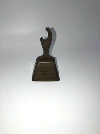 Antique Midwest Farmers South St Paul Mn Advertising Bell & Beer Bottle Opener
