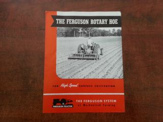 Harry Ferguson Tractor Ferguson Rotary Hoe Sales Brochure 1949