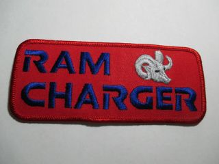 Ram Charger,  Vintage,  Nos,  Rare Patch 5 X 2 1/8 Inches