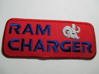 Ram Charger,  Vintage,  NOS,  RARE Patch 5 x 2 1/8 inches 2