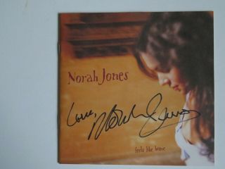 Signed Autographed Cd Booklet Norah Jones - Feels Like Home