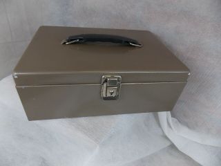 Vintage Rockaway Metal Safe Document Box With Handle 11 X 8 X 4