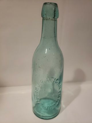 P.  J.  Ratigan - Blue Aqua Blob Top Bottle - Bordentown,  Nj