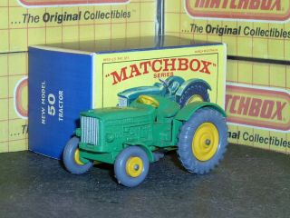 Matchbox Lesney John Deere Tractor Lanz Tractor 50 B1 Gpt Sc1 Vnm & Crafted Box