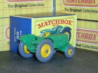 Matchbox Lesney John Deere Tractor Lanz Tractor 50 b1 GPT SC1 VNM & crafted box 2