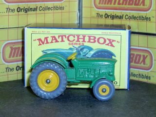 Matchbox Lesney John Deere Tractor Lanz Tractor 50 b1 GPT SC1 VNM & crafted box 4