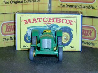 Matchbox Lesney John Deere Tractor Lanz Tractor 50 b1 GPT SC1 VNM & crafted box 5