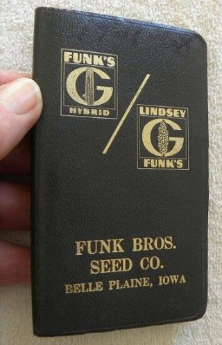 1967 - 68 Funks G Hybrid Pocket Diary,  Funk Bros.  Seed Corn,  Belle Plaine,  Iowa Ia