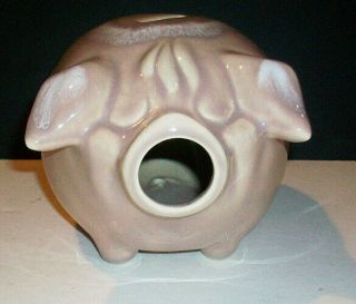 Vintage 1957 Hull Pottery H.  P.  Co.  CORKY PIG Coin Bank 4