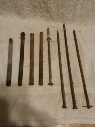 8 Miscellaneous Gumball Peanut Machine One Cent Parts Rods.