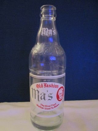 Rare Vintage Glass Bottle " Ma 