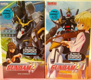 2 Vhs Tapes Gundam Wing Bandai Dark Shadows Cold Battlefield English 3