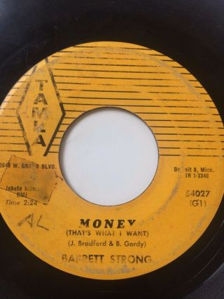 Northern Soul 45/ Barrett Strong " Money " / " Oh I Apologize " Hear