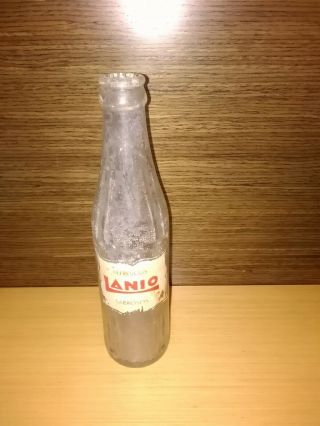 Cuban Preembargo Era Soda Soft Drink Bottle Lanio,  Sabroso.