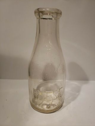 Reese - One Quart Milk Bottle - Doylestown,  Pa