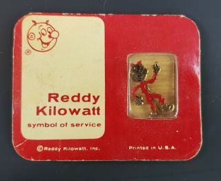 Vintage Reddy Kilowatt Pin In Bubble Card