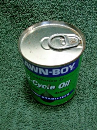 Vintage Collectible 1990 ' s LAWN BOY 2 - Cycle Engine Oil NOS Steel Display Can 4