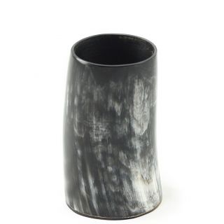 Medium Ox Horn Beaker Cup Mug Glass Drinking Vessel Viking Oxhorn With Horn Base