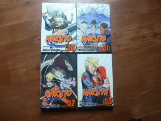 Naruto Vol.  50,  51,  52,  53 By Masashi Kishimoto Manga