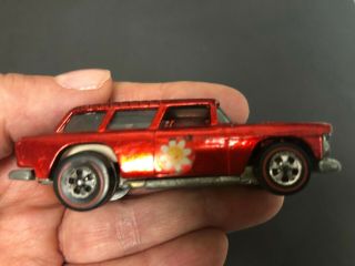 1968 MATTEL HOT WHEELS RED CLASSIC NOMAD Die - Cast CAR RED LINE 2