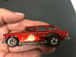 1968 MATTEL HOT WHEELS RED CLASSIC NOMAD Die - Cast CAR RED LINE 3