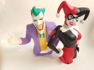 Joker & Harley Quinn Bust Banks Batman Animated Series Vinyl Diamond Select