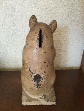 Great old cast iron The Wise Pig still bank Paint - 3