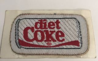Vintage Diet Coke Coca Cola Fabric Sticker 1980s Two Inches Across