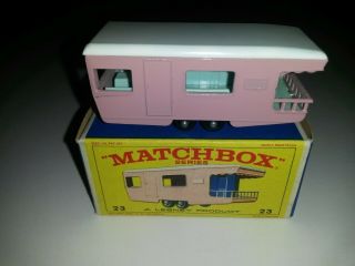 Matchbox No.  23 Trailer Caravan Issued (1965) Mint/boxed