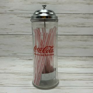 Coca Cola Retro Style Diner Straw Dispenser
