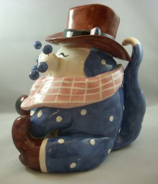 Annaco Creations Retired Whimsiclay LARGE CAT COWBOY WILLY by Lacombe 28327 NIB 2