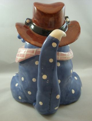 Annaco Creations Retired Whimsiclay LARGE CAT COWBOY WILLY by Lacombe 28327 NIB 3