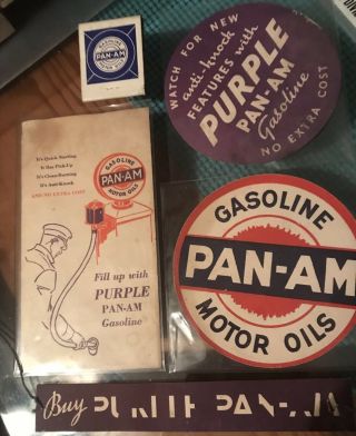 Pan - Am Mexican Petroleum Corp Graphic Booklets,  Banner,  Matchbook - Esso Amoco