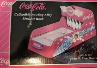 Coca Cola Musical Bank 601012 1999 Bowling Alley Bowl - O - Rama_coa_tested