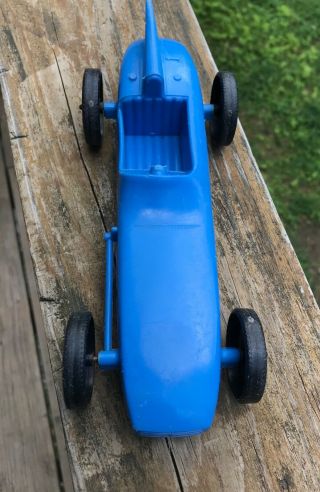 Processed Plastics Vintage Formula One Racer Blue Plastic Made In U.  S.  A.