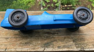 Processed Plastics Vintage Formula One Racer Blue Plastic Made in U.  S.  A. 2