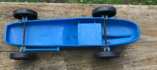 Processed Plastics Vintage Formula One Racer Blue Plastic Made in U.  S.  A. 4
