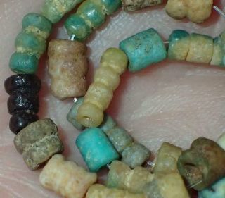 30 Ancient Egyptian Faience Beads,  4 - 9mm,  S1216,  End Of Stock 1/3