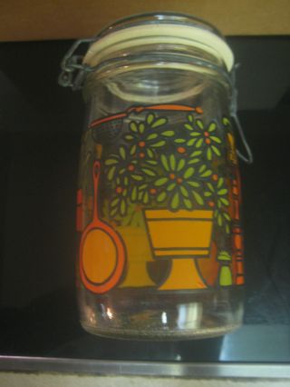 Hermetique Vintage Canning Jar 1.  5 Litter Made In Italy