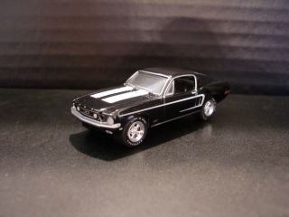 1968 Ford Mustang Gt 2,  2 Fastback Black W/rubber Tires Loose 1/64 Die Cast