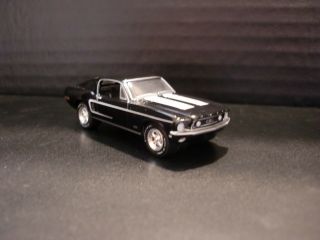 1968 Ford Mustang GT 2,  2 Fastback Black w/Rubber Tires Loose 1/64 Die Cast 2