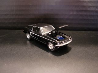1968 Ford Mustang GT 2,  2 Fastback Black w/Rubber Tires Loose 1/64 Die Cast 3