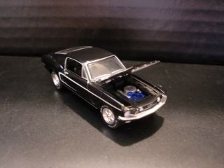 1968 Ford Mustang GT 2,  2 Fastback Black w/Rubber Tires Loose 1/64 Die Cast 4