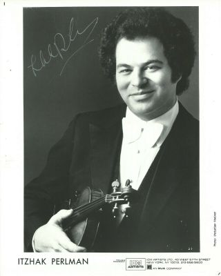 Itzhak Perlman Violin Violinist Hand Signed Autographed Photo