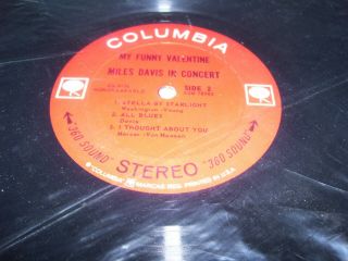 1a / 1a Miles Davis - My Funny Valentine Lp Columbia Black Arrows Stereo 2 - Eye