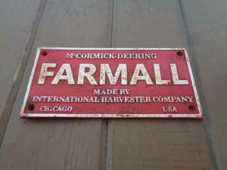 CAST IRON FARMALL INTERNATIONAL HARVESTER SIGN MCCORMICK DEERING CHICAGO USA 2