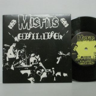 The Misfits ‎– Evilive 7 " Ep 1989 Plan 9 Pl1019 Danzig Samhain Ramones Punk Lp
